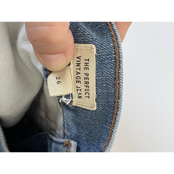 Madewell Jeans Adult‎ Size 26 Blue The Perfect Vintage Jean Distressed Womens - Picture 6 of 12